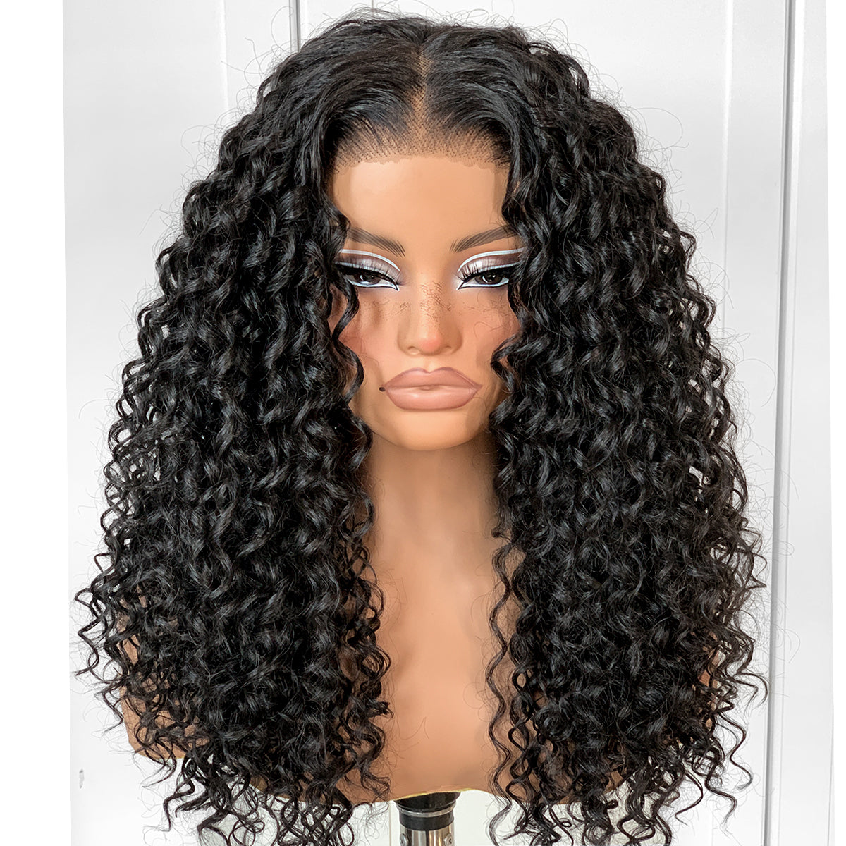 Wear And Go Glueless Wig Pre-Plucked Synthetic Curly Wig HD Lace Frontal Wig 13x6 Afro Wig Kinky Curly With Layer Beginners Friendly 18 Inch