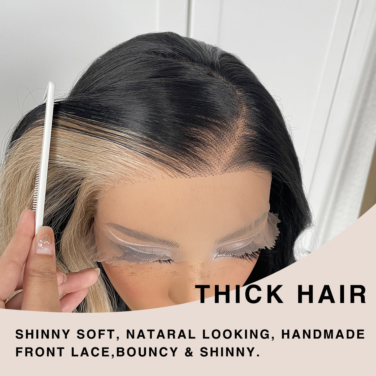 MITIMES 13x6 Long Straight Lace Front Wigs Glueless Straight Hair Lace Front Wig Pre Plucked Yaki Synthetic HD Lace Front Wig 32inch