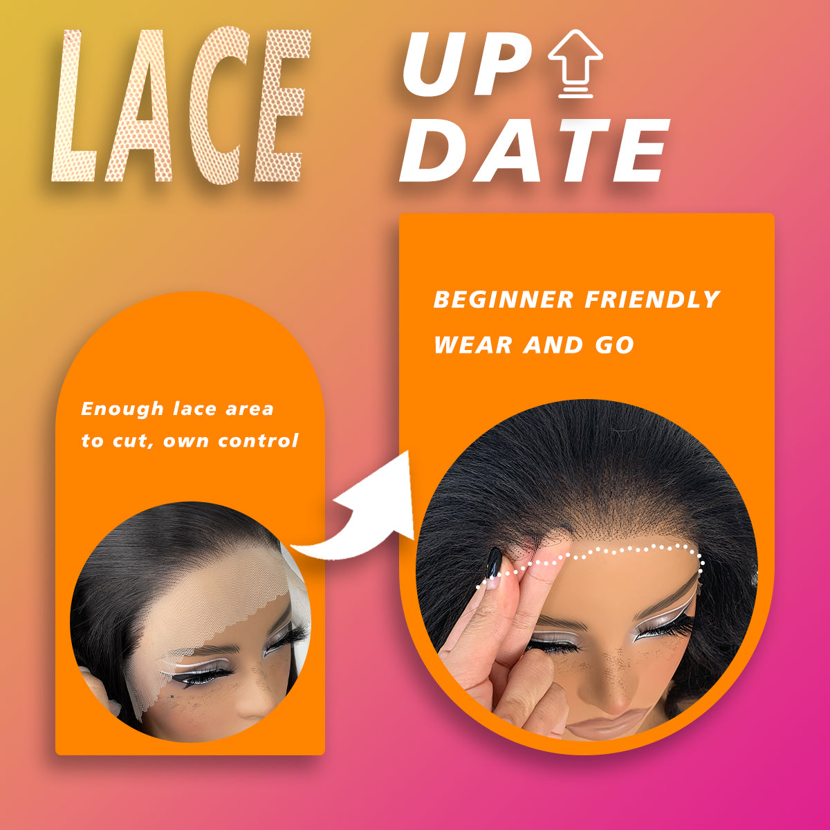 MITIMES 13x6 Long Straight Lace Front Wigs Glueless Straight Hair Lace Front Wig Pre Plucked Yaki Synthetic HD Lace Front Wig 32inch