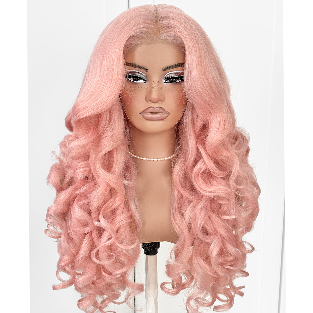 MITIMES 13x6 Pink Glueless Lace Front Wigs Pre-Plucked Yaki Crazy Body Wave HD Lace Wig Synthetic Wear And Go Glueless Wig Pre-Cut