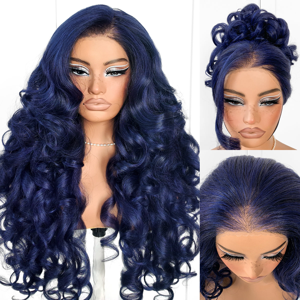 MITIMES Glueless Lace 13x6 Wig Pre-Cut Synthetic Yaki Body Wave    HD Lace Wig With Pre-Plucked Hairline Balayage Wear And Go Wig For Black Women
