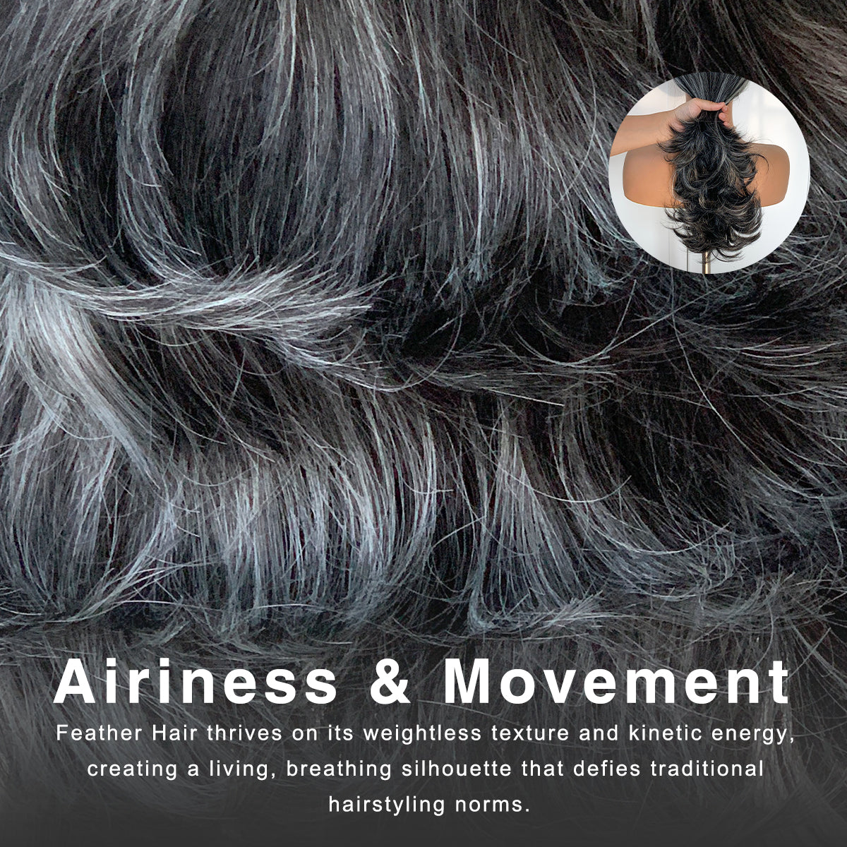 Feather Layered Hair Cuting Style Long 13x6 Synthetic Lace Front Wig Wear and Go Glueless Natural Hairline Oreo  Wig