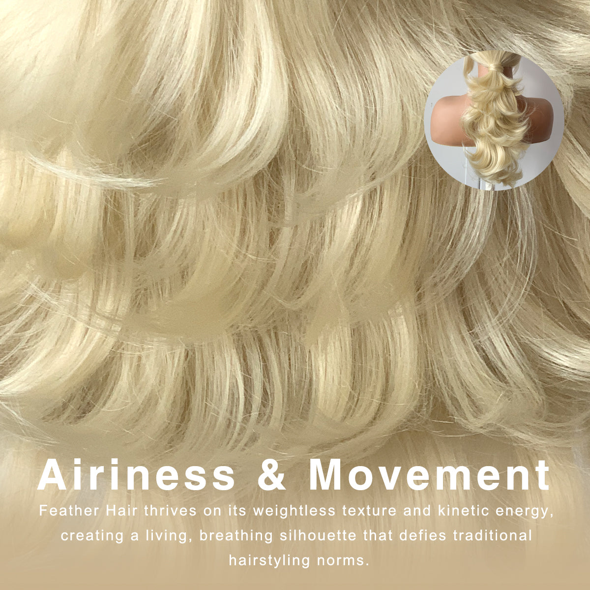 Feather Layered Hair Cuting Style Long 13x6 Synthetic Lace Front Wig Wear and Go Glueless Natural Hairline Blonde Wig