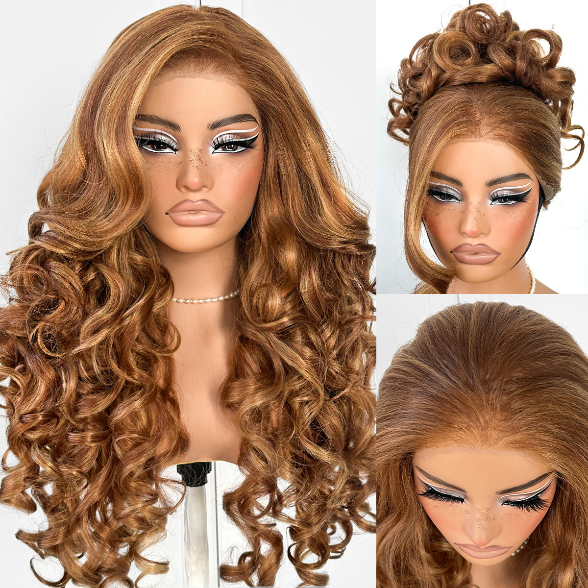 MITIMES Glueless Lace 13x6 Wig Pre-Cut Synthetic Yaki Body Wave    HD Lace Wig With Pre-Plucked Hairline Balayage Wear And Go Wig For Black Women