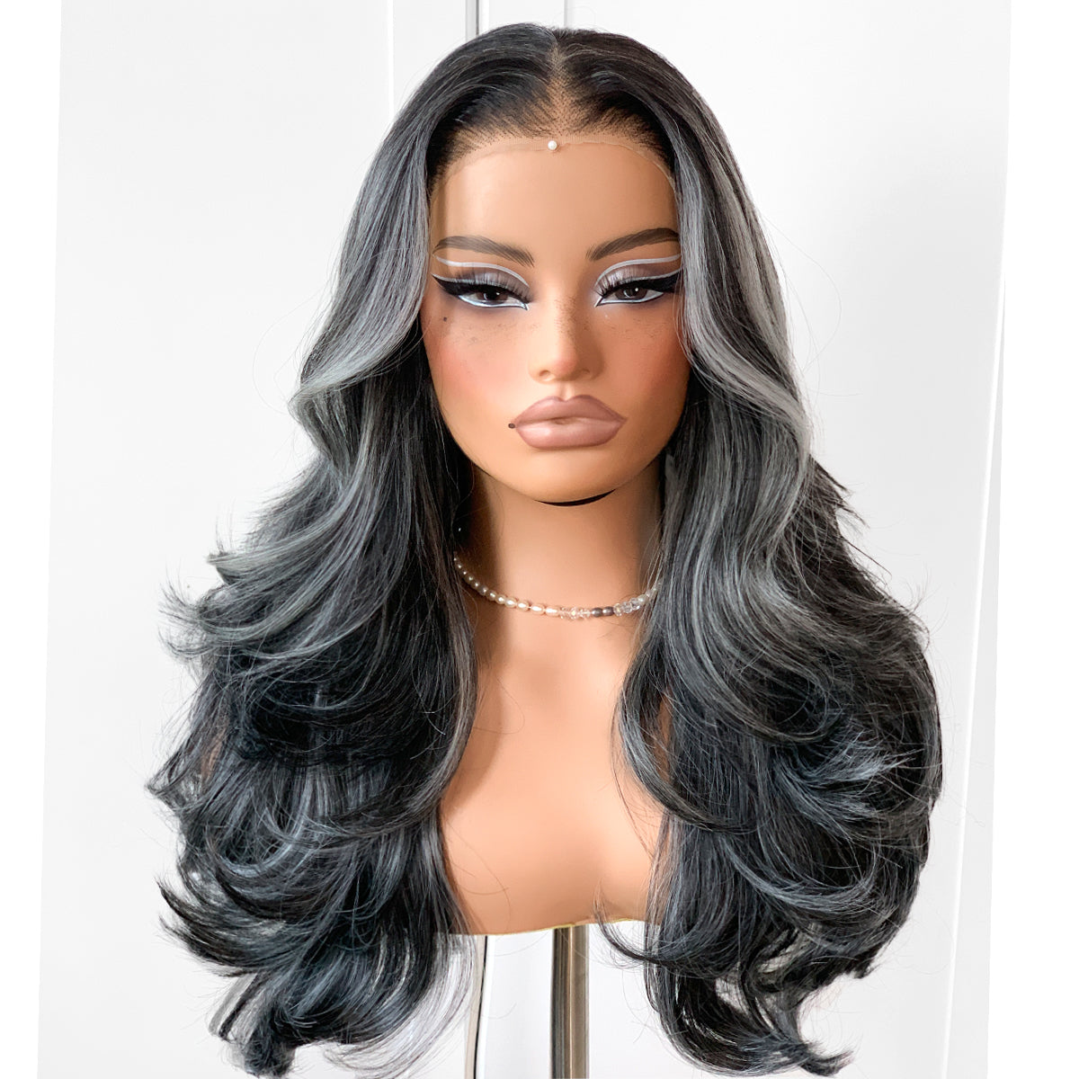 Feather Layered Hair Cuting Style Long 13x6 Synthetic Lace Front Wig Wear and Go Glueless Natural Hairline Oreo  Wig