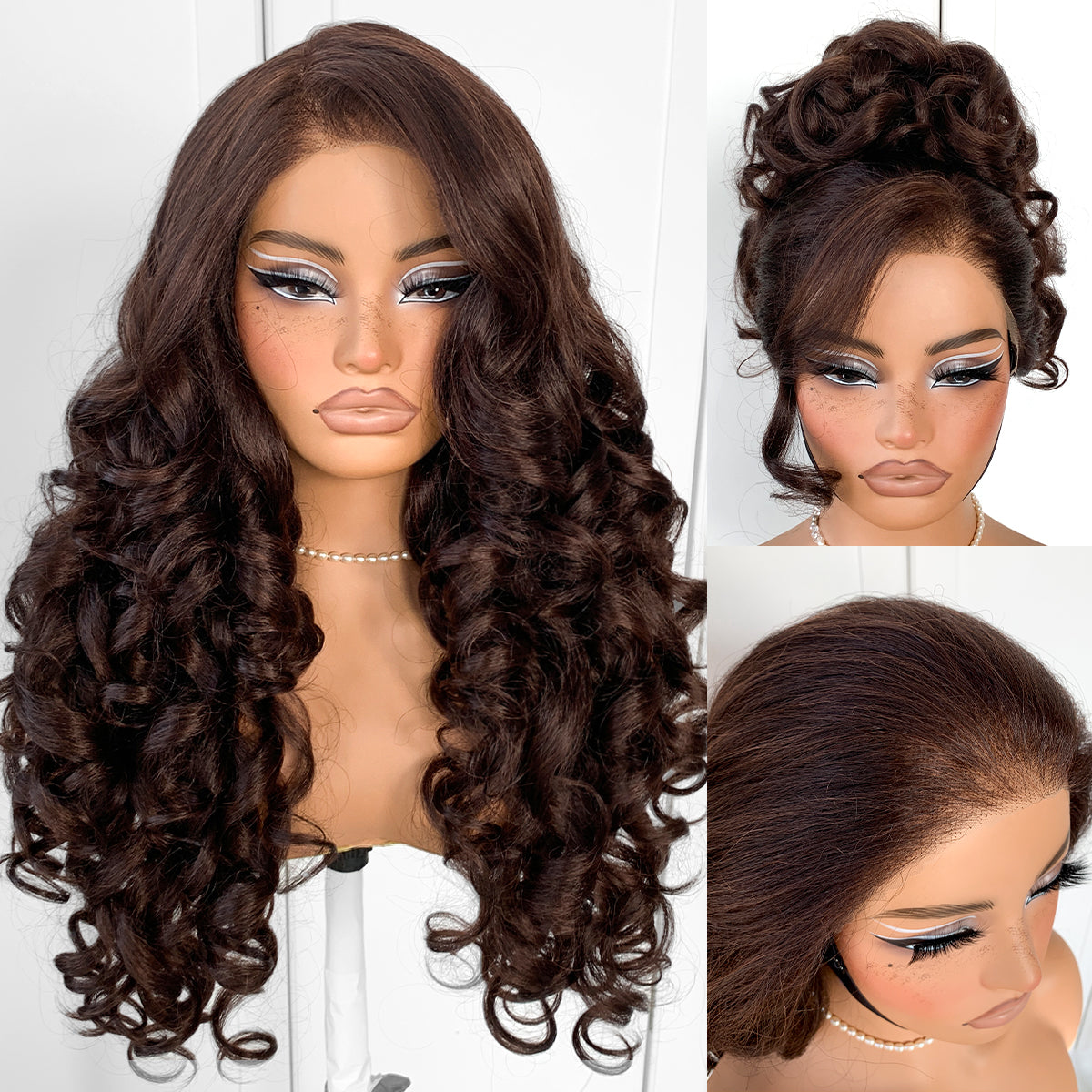 MITIMES Glueless Lace 13x6 Wig Pre-Cut Synthetic Yaki Body Wave    HD Lace Wig With Pre-Plucked Hairline Balayage Wear And Go Wig For Black Women
