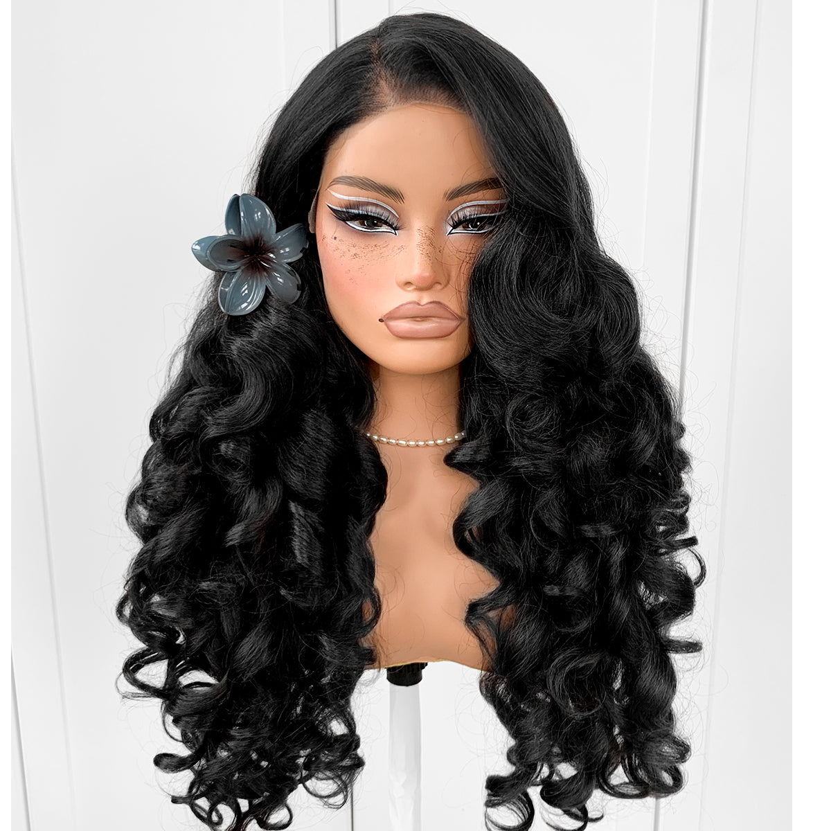 MITIMES Glueless Lace 13x6 Wig Pre-Cut Synthetic Yaki Body Wave  HD Lace Wig With Pre-Plucked Hairline Balayage Wear And Go Wig For Black Women