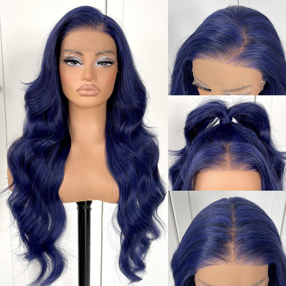 MITIMES 13x6 Wig Glueless Lace Front Wigs Pre Plucked Synthetic Body Wave blonde wig Wear and Go lace front wig for black women
