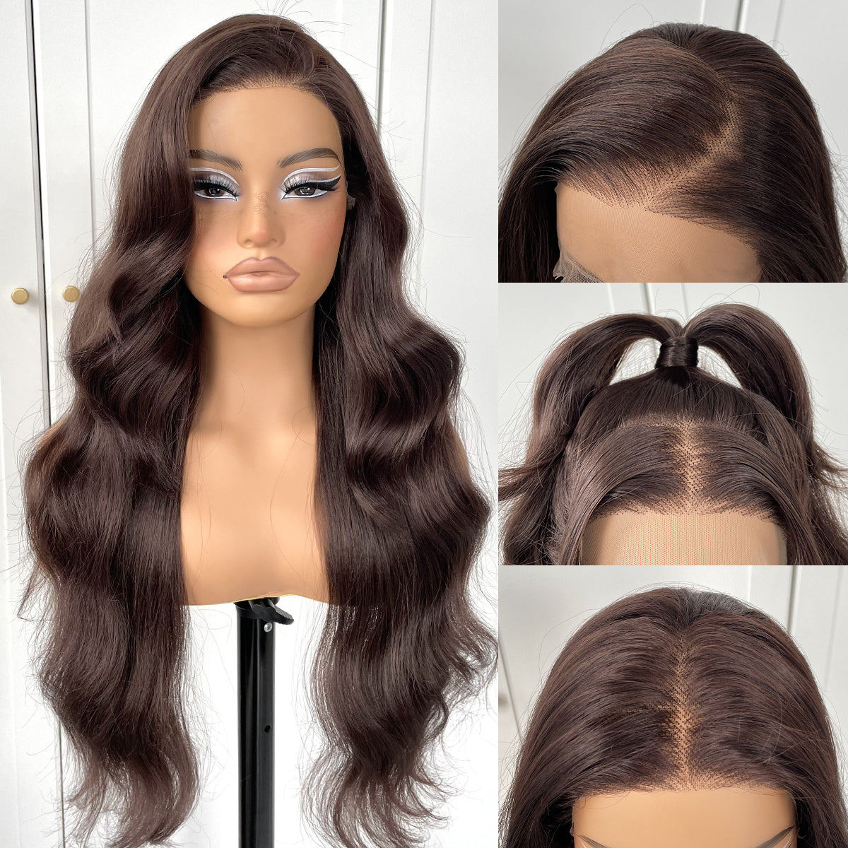 MITIMES 13x6 Wig Glueless Lace Front Wigs Pre Plucked Synthetic Body Wave blonde wig Wear and Go lace front wig for black women