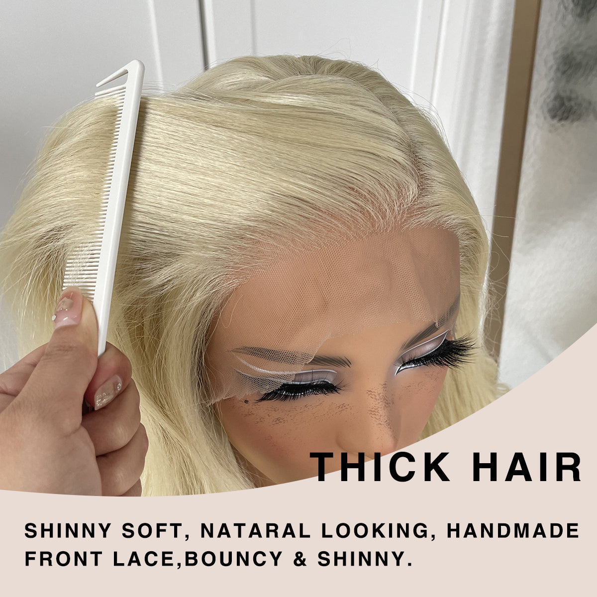 MITIMES 13x6 613 HD lace front wig glueless White wigs Synthetic lace front wig pre plucked pre cut 613 body wave Wear And Go Lace front wig For cosplay party